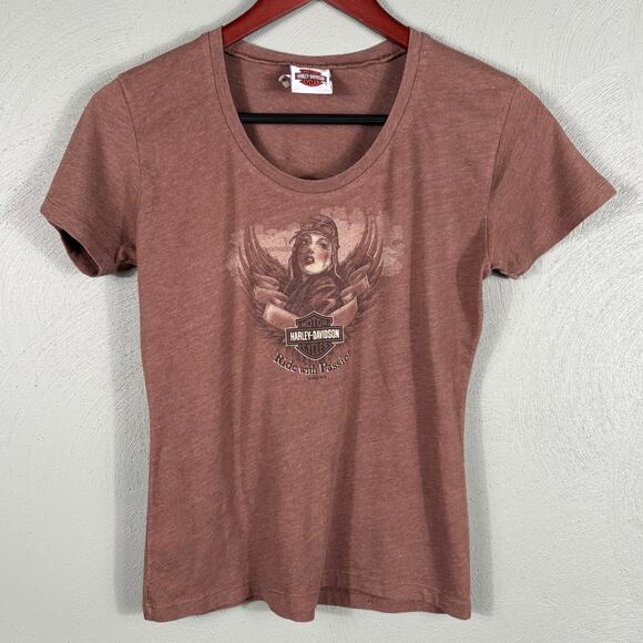 Harley Davidson Womens Mile High Graphic Ride with Passion Parker Colorado Shirt - Picture 7 of 8